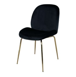 Silla SANDO, Latón / Terciopelo Azul Marino - Vackart. Las modernas y exclusivas sillas de diseño nórdico en Vackart, tu tienda de diseño online.