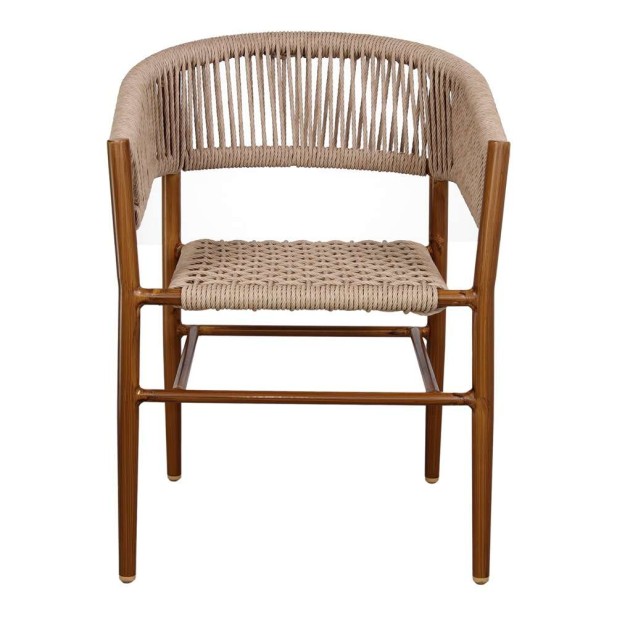 Silla con Brazos VIVIAN, Metal / Cuerda Sintética Natural. Vackart Silla con Brazos VIVIAN, Metal / Cuerda Sintética Natural. Vackart