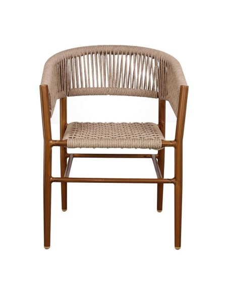 Silla con Brazos VIVIAN, Metal / Cuerda Sintética Natural. Vackart