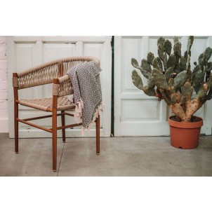 Silla con Brazos VIVIAN, Metal / Cuerda Sintética Natural. Vackart 2