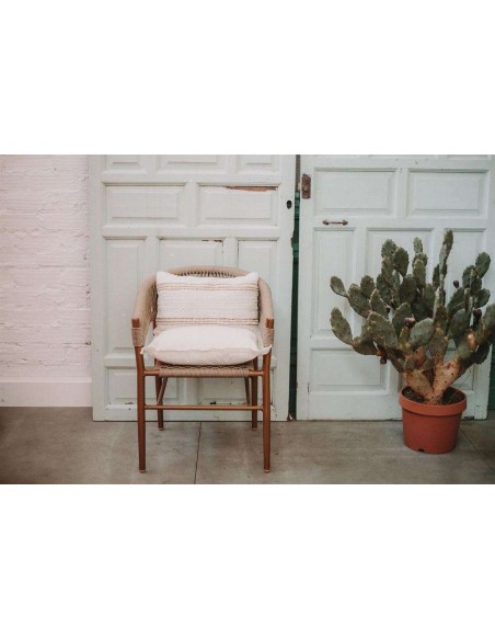 Silla con Brazos VIVIAN, Metal / Cuerda Sintética Natural. Vackart