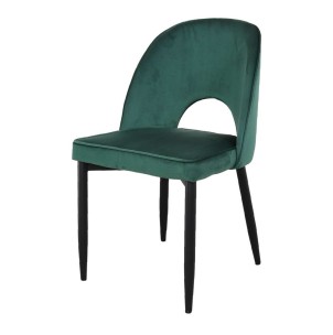 Silla MARRIOT, Metal Negro / Terciopelo Verde - Vackart. Las modernas y exclusivas sillas de diseño nórdico en Vackart, tu tienda de diseño online.