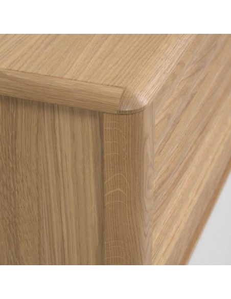 Mueble TV Lenon 200 x 57 cm de madera maciza y chapa de roble  - Kave Home