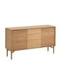 Aparador Lenon 152 x 86 cm de madera maciza y chapa de roble  - Kave Home