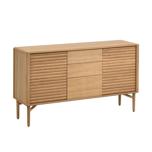 Aparador Lenon 152 x 86 cm de madera maciza y chapa de roble  - Kave Home