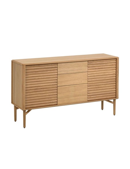 Aparador Lenon 152 x 86 cm de madera maciza y chapa de roble  - Kave Home