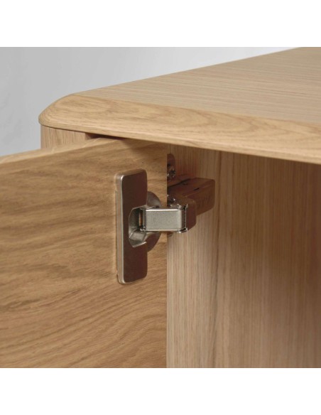 Aparador Lenon 152 x 86 cm de madera maciza y chapa de roble  - Kave Home