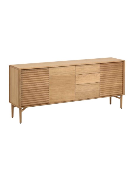Aparador Lenon 200 x 86 cm de madera maciza y chapa de roble  - Kave Home