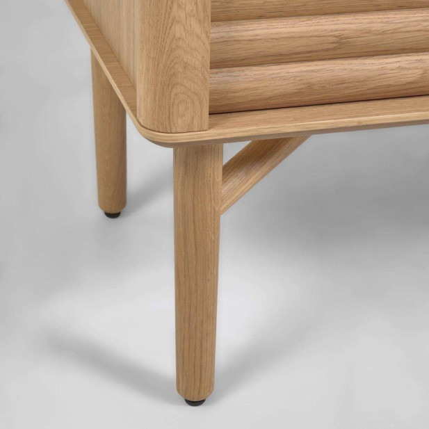 Aparador Lenon 200 x 86 cm de madera maciza y chapa de roble  - Kave Home