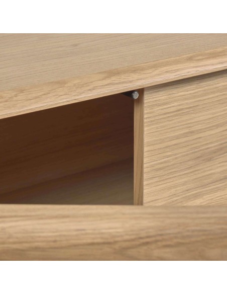 Aparador Lenon 200 x 86 cm de madera maciza y chapa de roble  - Kave Home
