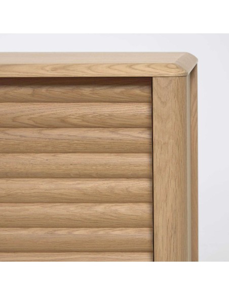Aparador Lenon 200 x 86 cm de madera maciza y chapa de roble  - Kave Home