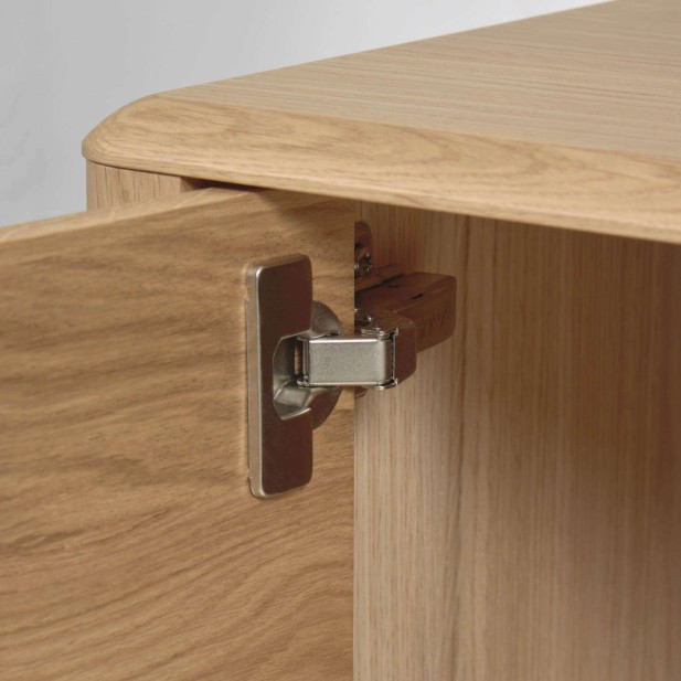 Aparador Lenon 200 x 86 cm de madera maciza y chapa de roble  - Kave Home