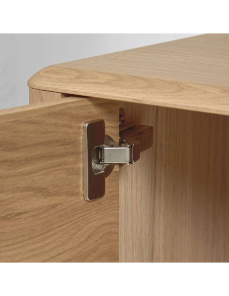 Aparador Lenon 200 x 86 cm de madera maciza y chapa de roble  - Kave Home