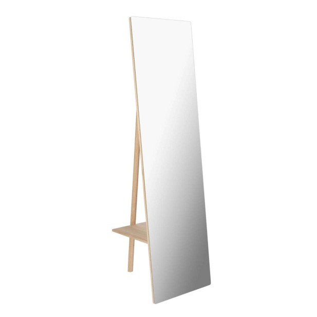 Espejo perchero de pie Keisy madera maciza abedul 45 x 160 cm - Kave Home