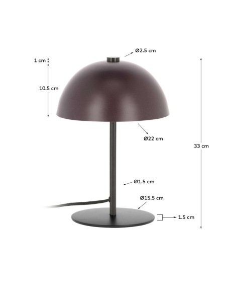 Lámpara de mesa Aleyla de metal - Kave Home