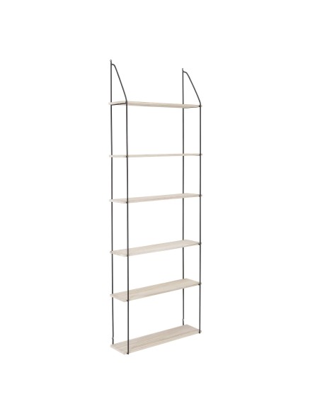 Estantería LEA, Metal Negro / Madera Natural - Bloomingville. Vackart