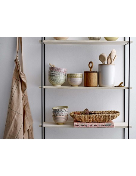 Estantería LEA, Metal Negro / Madera Natural - Bloomingville. Vackart