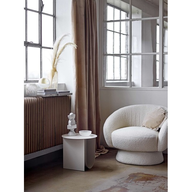 Sillón TED, Poliéster Blanco - Bloomingville. Vackart