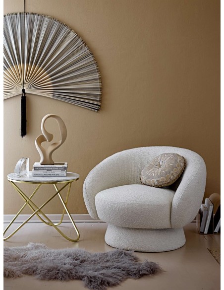 Sillón TED, Poliéster Blanco - Bloomingville. Vackart