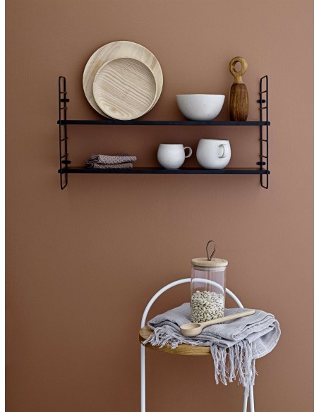 Estantería de Pared NORTH, Metal / MDF Negro - Bloomingville. Vackart