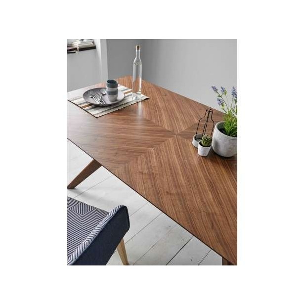 Mesa LEGANCE 180x95 cm de Comedor, Madera / Nogal. Vackart