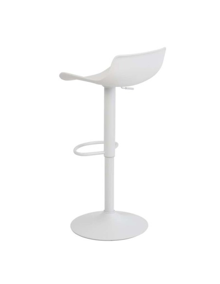 Taburete Alto ANVED 95 cm, Metal / Plástico Blanco. Vackart