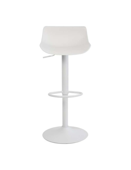Taburete Alto ANVED 95 cm, Metal / Plástico Blanco. Vackart