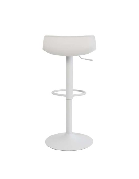 Taburete Alto ANVED 95 cm, Metal / Plástico Blanco. Vackart