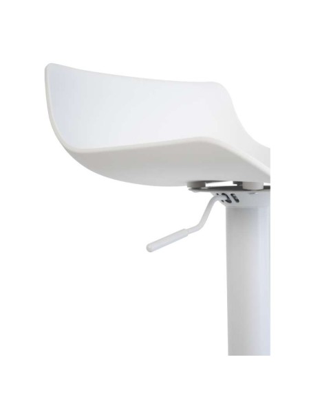 Taburete Alto ANVED 95 cm, Metal / Plástico Blanco. Vackart