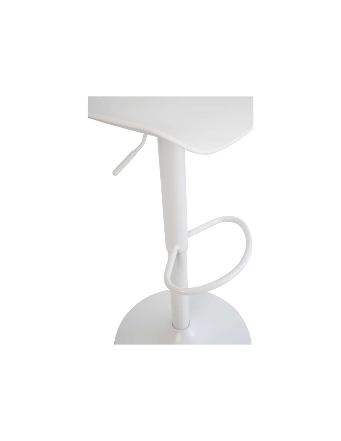 Taburete Alto SAGIN 62 cm, Metal / Plástico Blanco - Vackart