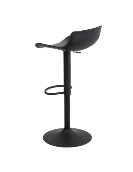Taburete Alto ANVED 95 cm, Metal / Plástico Negro. Vackart