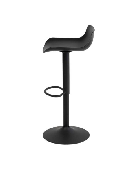 Taburete Alto ANVED 95 cm, Metal / Plástico Negro. Vackart