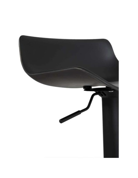 Taburete Alto ANVED 95 cm, Metal / Plástico Negro. Vackart