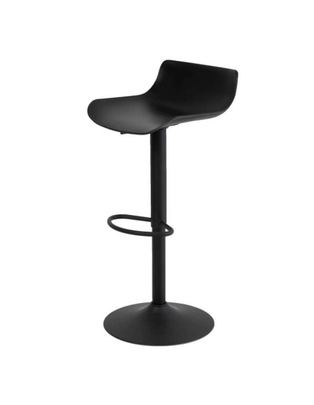 Taburete Alto ANVED 95 cm, Metal / Plástico Negro. Vackart