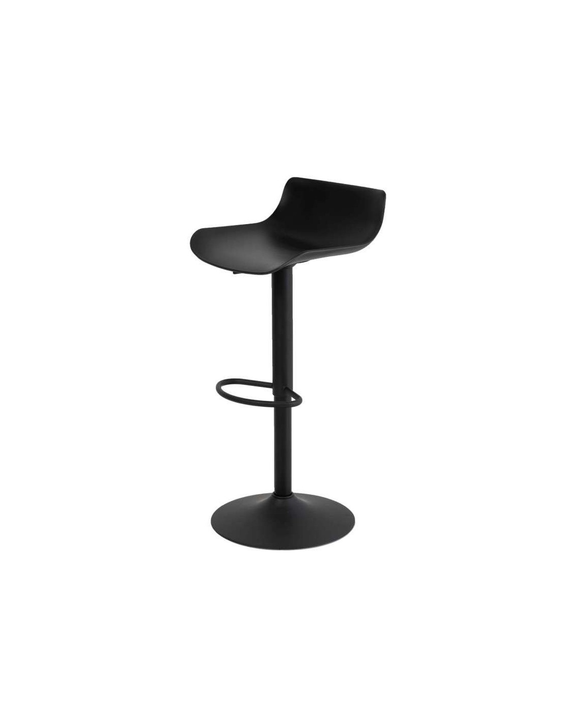 Taburete Alto ANVED 95 cm, Metal / Plástico Negro - Vackart