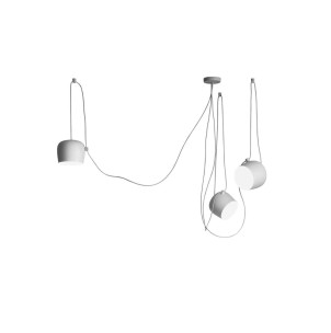 Lámpara de Techo RØDDER 3 Pantallas, Metal Blanco. Vackart