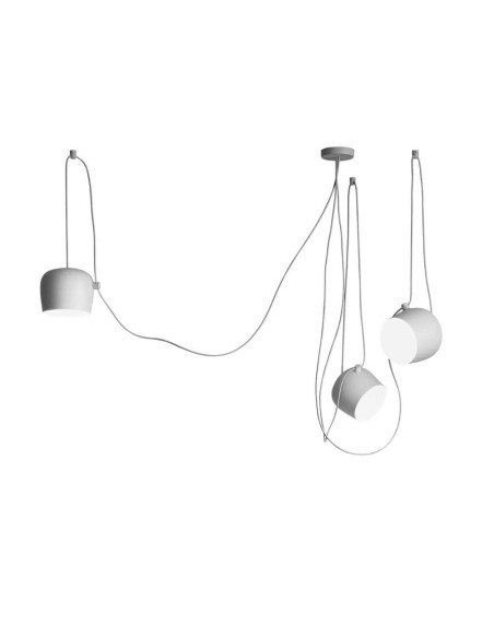 Lámpara de Techo RØDDER 3 Pantallas, Metal Blanco. Vackart