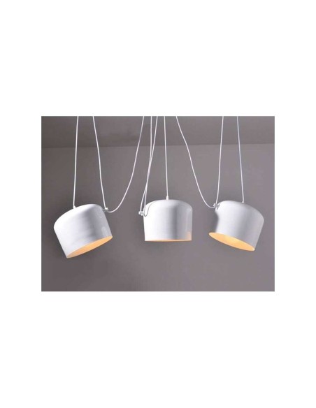 Lámpara de Techo RØDDER 3 Pantallas, Metal Blanco. Vackart