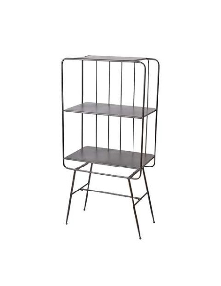 Estantería WILLIAM 140 cm Alto, Metal Gris - Affari. Vackart
