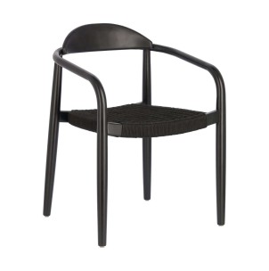 Silla NINA, Acacia Negro / Cuerda Negra - Vackart. Las modernas y sillas de diseño de Kave Home, en Vackart tu tienda de diseño online.