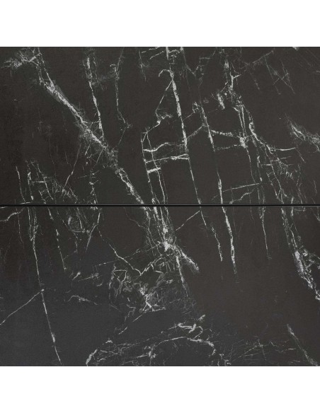 Mesa Vashti Ø 120 (160) cm porcelánico/acero negro - CC5176K01