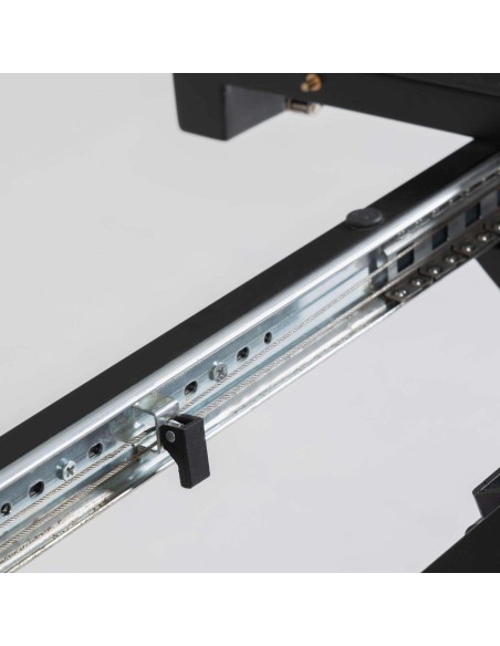 Mesa Vashti Ø 120 (160) cm porcelánico/acero negro - CC5176K01