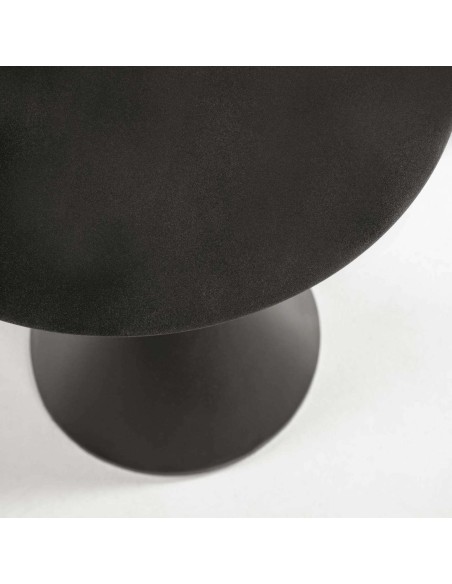 Mesa auxiliar Yinan Ø 48 cm negro - Kave Home; Vackart. CC5158R01