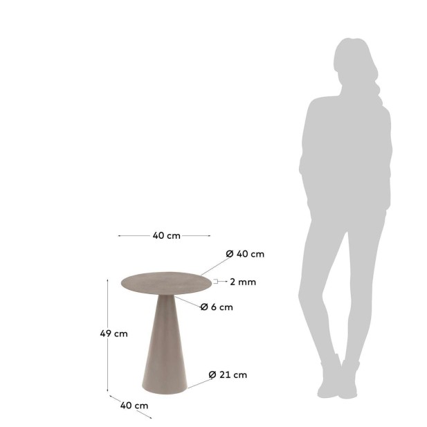 Mesa auxiliar Shirel Ø 38 cm verde - Kave Home; Vackart. CC5160R19 Mesa auxiliar Shirel Ø 38 cm verde - Kave Home; Vackart. CC5160R19