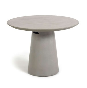 Mesa Itai cemento Ø 120 cm - Kave Home; Vackart. CC2218PR03. Mesas de diseño