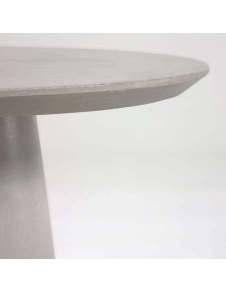 Mesa Itai cemento Ø 120 cm - Kave Home; Vackart. CC2218PR03