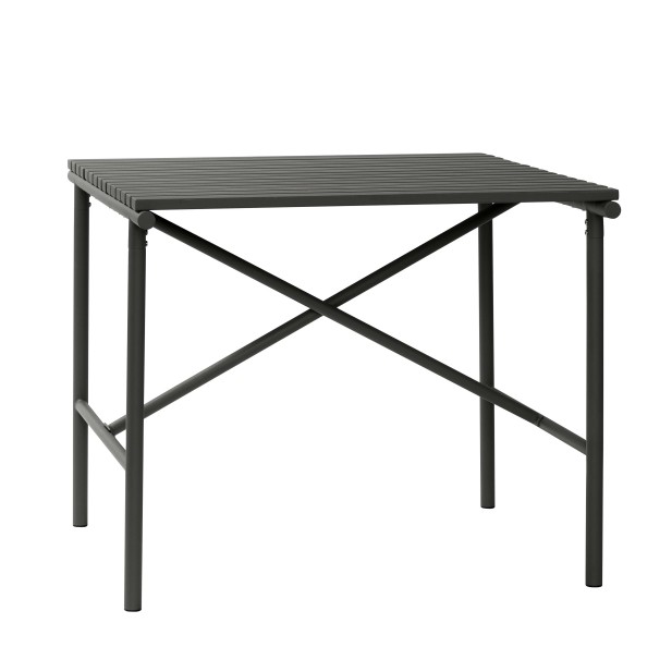 Mesa VILLA 90x90 cm de Comedor, Metal Negro - Hübsch. Vackart