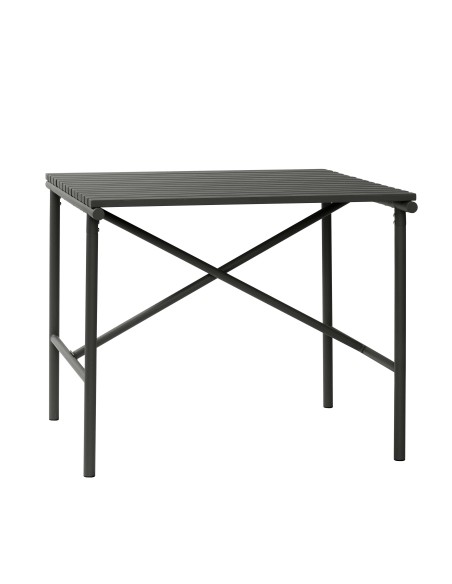 Mesa VILLA 90x90 cm de Comedor, Metal Negro - Hübsch. Vackart