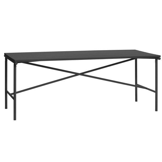 Mesa JAKKE 191x92 cm de Comedor, Metal Negro - Hübsch. Vackart