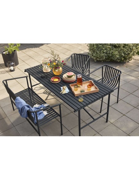 Mesa JAKKE 191x92 cm de Comedor, Metal Negro - Hübsch. Vackart